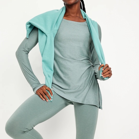 NWT OLD NAVY CloudMotion Side-Tie Tunic COLOR UNDERWATER SIZE LARGE - Picture 3 of 5